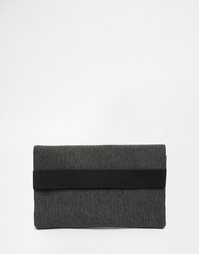 Темно-серая трикотажная сумка-кошелек на пояс ASOS - Серый