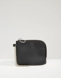 Кошелек на молнии с цепочкой ASOS - Черный