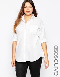 Рубашка бойфренда ASOS CURVE - Белый