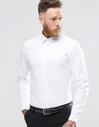Белая строгая рубашка добби классического кроя ASOS - Белый
