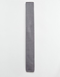 Вязаный галстук Selected Homme - Серый