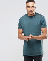 Длинная синяя футболка ASOS