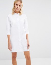 Платье-рубашка с планкой на пуговицах Fashion Union - Белый