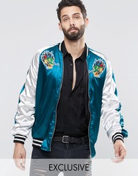 Куртка-пилот Reclaimed Vintage Souvenir - Синий