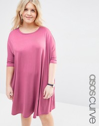 Платье-футболка ASOS CURVE - Сливовый