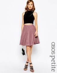 Многослойная мини‑юбка с отделкой из тюля ASOS PETITE - Пыльно-розовый