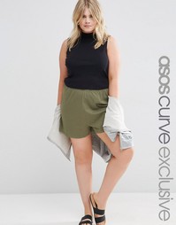 Классические трикотажные шорты ASOS CURVE - Хаки