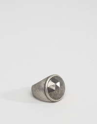 Кольцо-печатка Seven London эксклюзивно для ASOS - Gunmetal