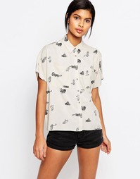Рубашка с принтом Vero Moda - Слоновая кость