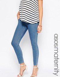 Джинсы скинни для беременных из стираного денима ASOS Maternity Ridley