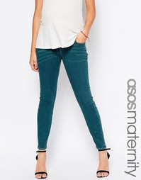 Облегающие джинсы для беременных ASOS Maternity Ridley - Синий