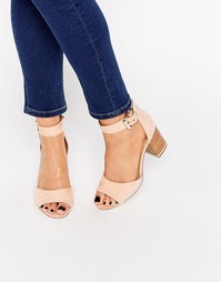 Сандалии на каблуке ASOS TAKES TWO - Телесный