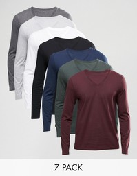 7 лонгсливов с V-образным вырезом ASOS - 25% - Мульти