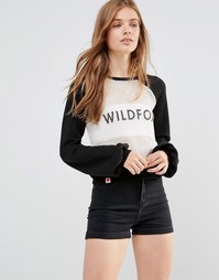 Бейсбольная футболка с длинными рукавами Wildfox - Винтажный кружевной