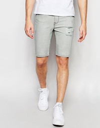 Серые супероблегающие джинсовые шорты ASOS - Светло-серый
