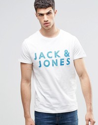 Футболка с фирменным логотипом Jack &amp; Jones - Белый