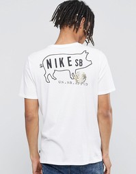 Белая футболка с принтом Nike SB BBQ 819573-100 - Белый