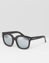 Солнцезащитные очки в черной квадратной оправе Ruby Rocks - Черный