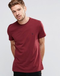 Бордовая футболка с логотипом-фазаном Jack Wills - Сливовый