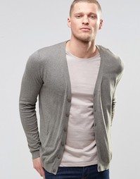 Серый хлопковый кардиган ASOS - Slate moss