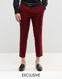 Укороченные брюки скинни Only &amp; Sons - Burgundy