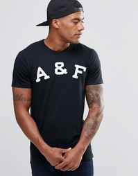 Облегающая черная футболка слим Abercrombie &amp; Fitch - Черный
