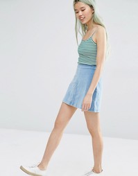 Weekday Brushed Skirt - Синий