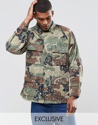 Куртка в стиле милитари с эффектом брызг краски Reclaimed Vintage