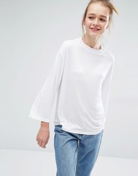 Топ с широкими рукавами Monki - Белый