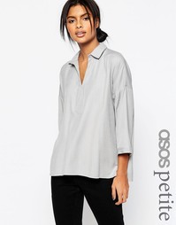 Свободная блузка ASOS PETITE - Серый