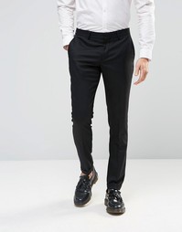 Зауженные брюки стретч с отворотами Selected Homme - Черный