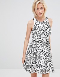 Кружевное платье с цветочным узором Greylin Bruna - Белый