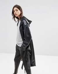 Атласная парка ASOS Premium - Slate