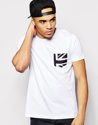 Футболка с принтом флага на кармане ASOS