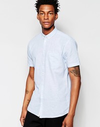 Рубашка из шамбре с короткими рукавами Minimum - Серый