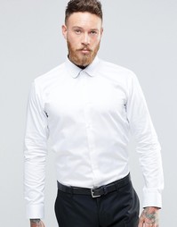 Рубашка слим с воротником с закругленными краями Ted Baker - Белый