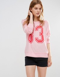 Свободный пляжный свитшот Wildfox '83 - Rosebud pink (розовый)