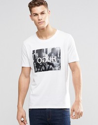 Белая футболка с принтом HUGO HUGO by Hugo Boss - Белый