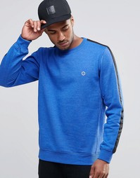Свитшот с полоской на рукавах Jack &amp; Jones - Синий