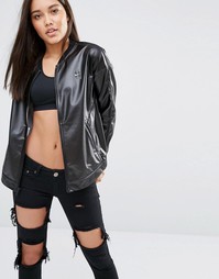Блестящая куртка-пилот Nike Premium - Черный