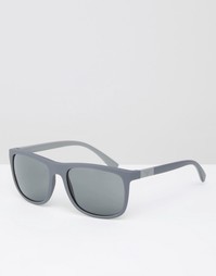 Квадратные солнцезащитные очки с отделкой на дужках Emporio Armani