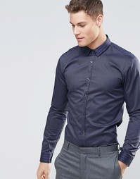 Строгая рубашка узкого кроя в тонкую полоску HUGO by Hugo Boss
