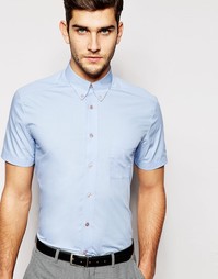 Рубашка зауженного кроя с короткими рукавами PS Paul Smith - Sky