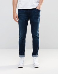 Супероблегающие темно-синие джинсы Nudie Jeans - Navy stitch