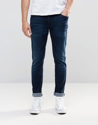 Супероблегающие темно-синие джинсы Nudie Jeans - Navy stitch