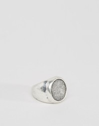 Массивное серебряное кольцо-печатка Icon Brand - Серебряный