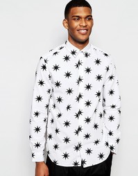 Рубашка со звездами Love Moschino - Белый
