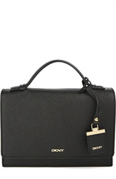 Кожаная сумка с клапаном DKNY