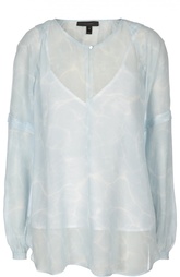 Шелковая полупрозрачная блуза с принтом Belstaff