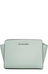 Кожаная сумка Selma с логотипом бренда Michael Michael Kors